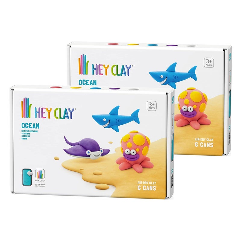 Buy Hey Clay Ocean 6 Can Set, Dough and modelling toys