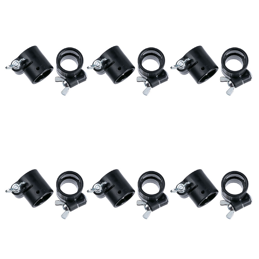 12pc OZtrail Tent Pole Collar Camping/Hiking Accessory Support 25x22mm Black