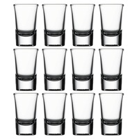 12pc Pasabahce Boston 40ml Shot Glasses Party Drinking Liquor Glass Cup Clear