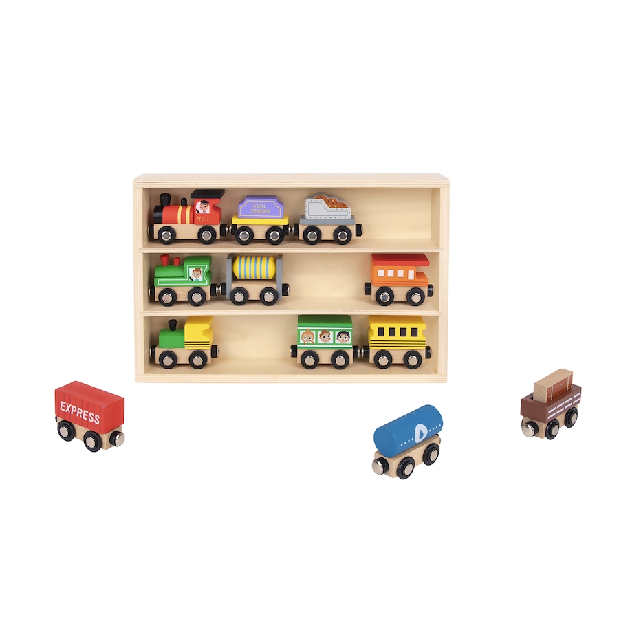 12pc Tooky Wooden Choo Choo Train/Carriage Set Pretend Play Kids/Toddler Toy 3+