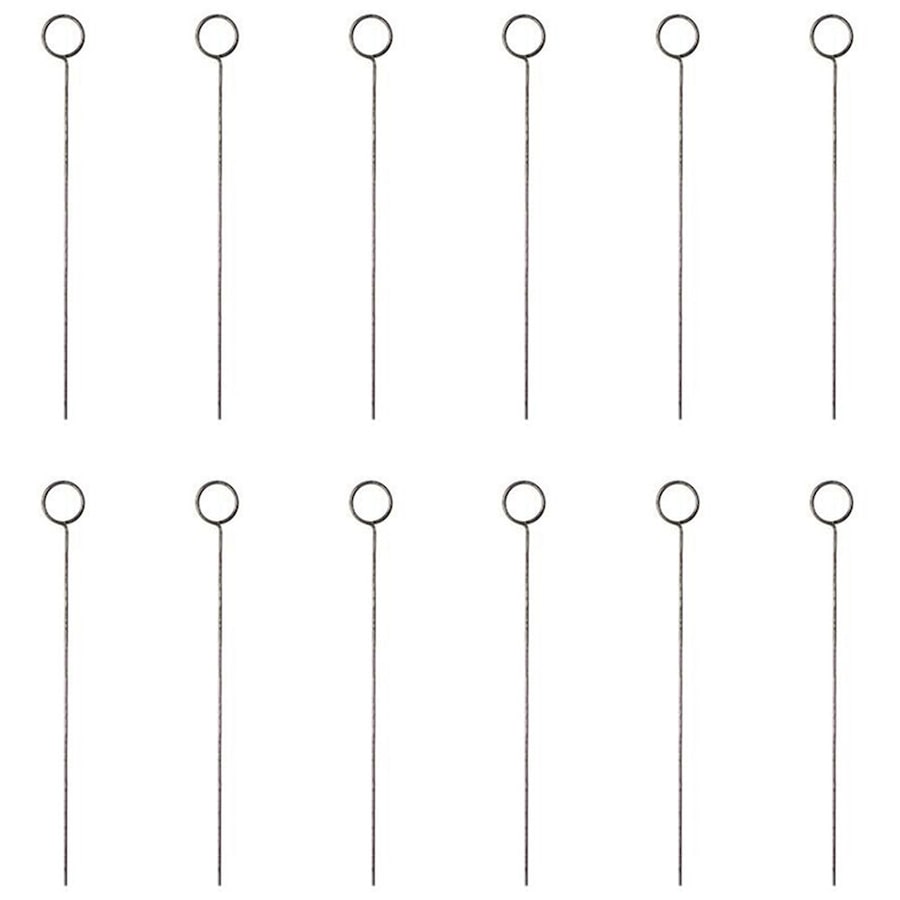12PK Mild Steel Uncoated Double Ring Plant Support Display Stake 30cm