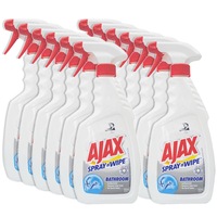 12PK Ajax 500ml Trigger Spray n' Wipe Bathroom Cleaning/Cleaner No Fumes Clean