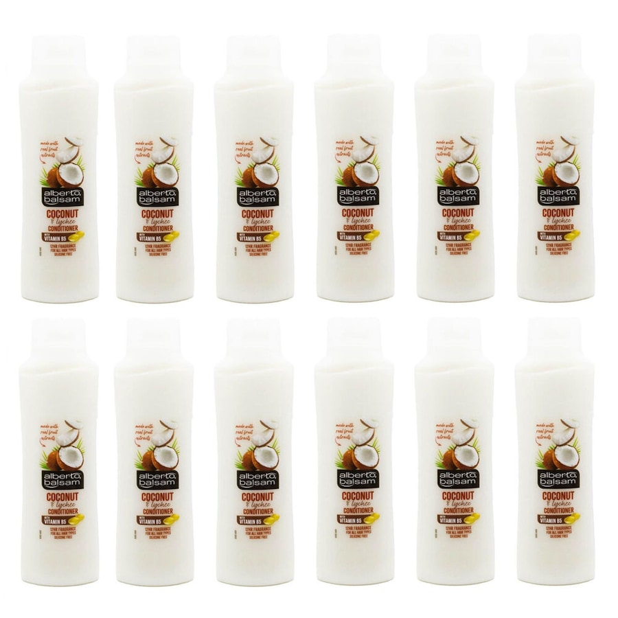 12PK Alberto Balsam Hair Conditioner 350ml Coconut & Lychee Moisturising