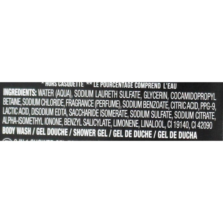 12PK Axe 3in1 Body/Face/Hair Wash 250ml Shower Gel Frozen Pear & Cedarwood Black