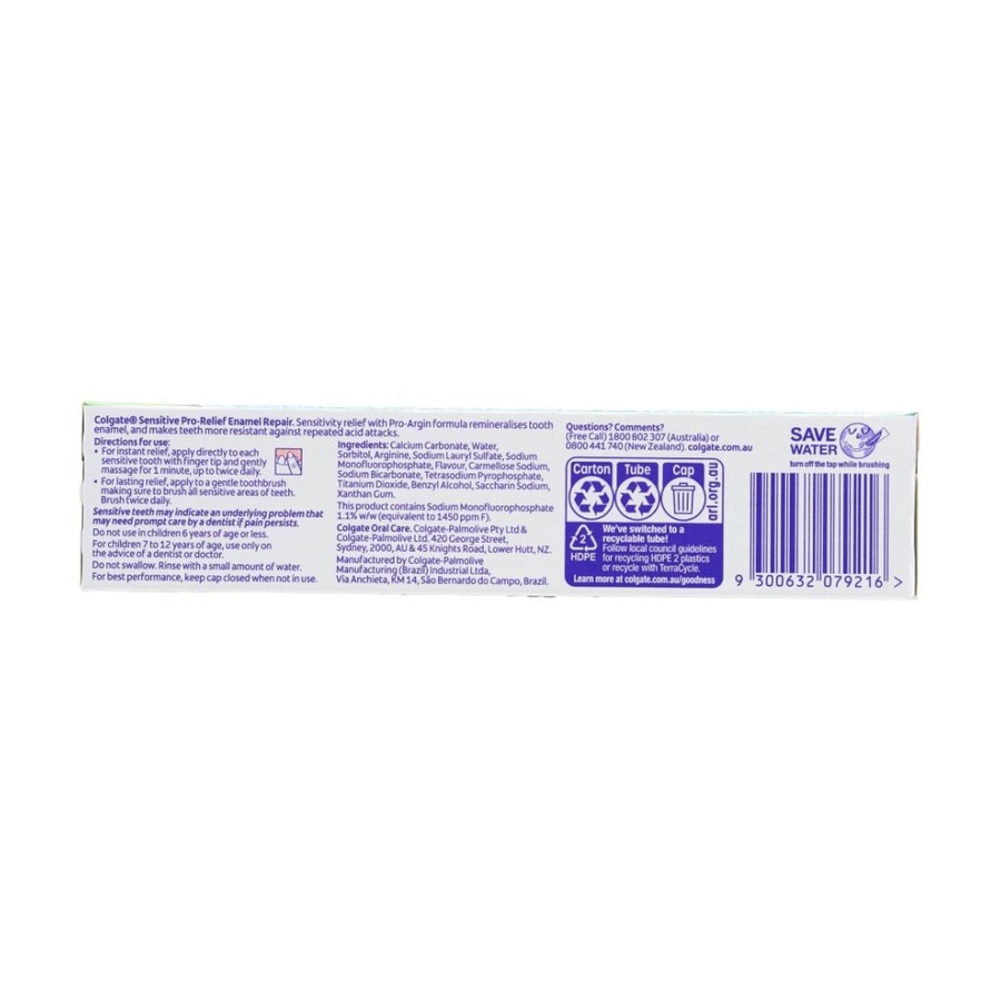 12PK Colgate Sensitive Pro-Relief Tooth Enamel Repair Toothpaste 110g