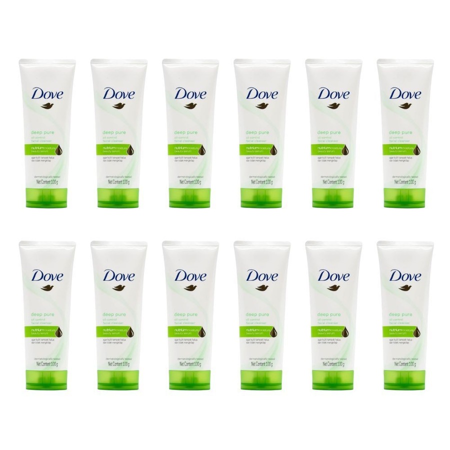 12PK Dove 100g Oil Control Facial Cleanser Women Moisture Beauty Serum Deep Pure