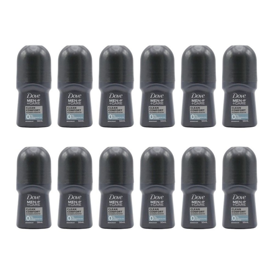 12PK Dove Men+Care Clean Comfort Roll On Deodorant 24H Protection 50ml