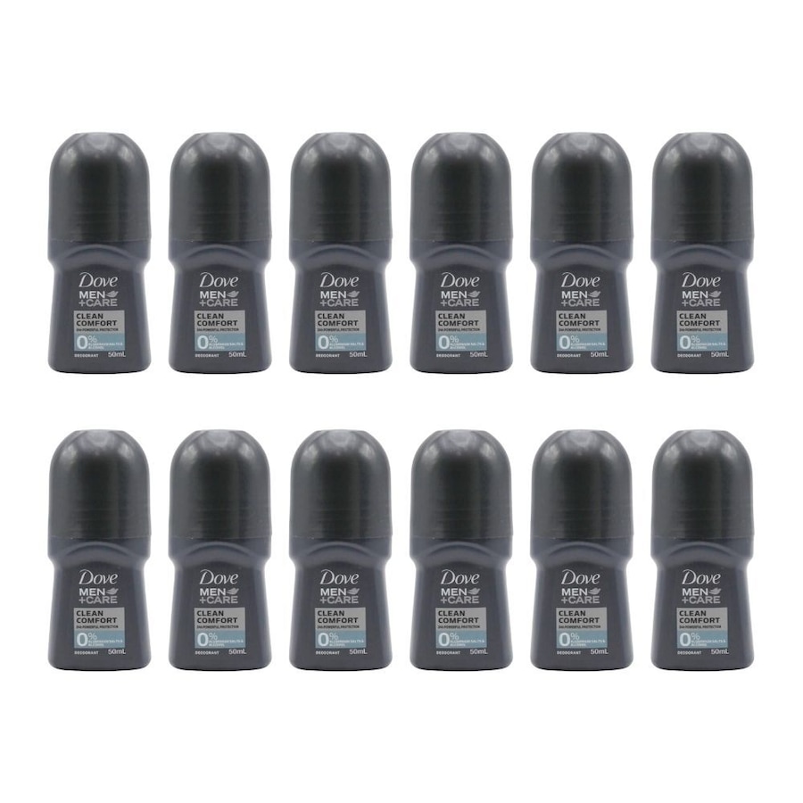 12PK Dove Men+Care Clean Comfort Roll On Deodorant 24H Protection 50ml