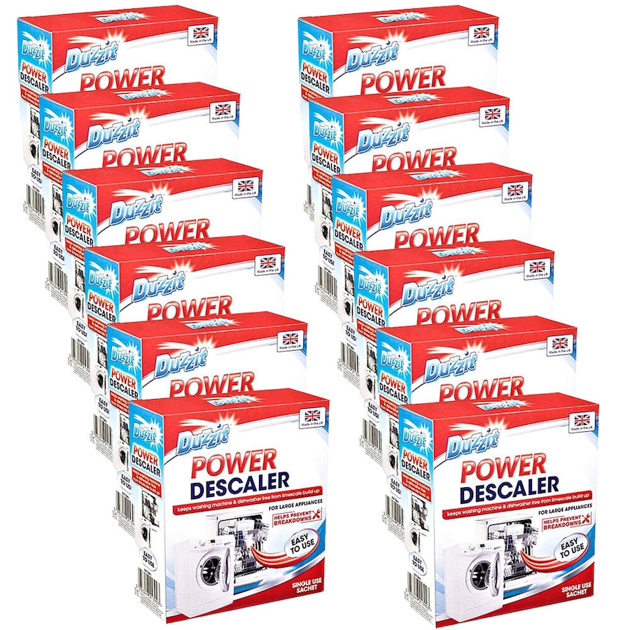 12PK Duzzit Descaler Powder Dishwasher Descaler Limescale Remover Cleaner 80g