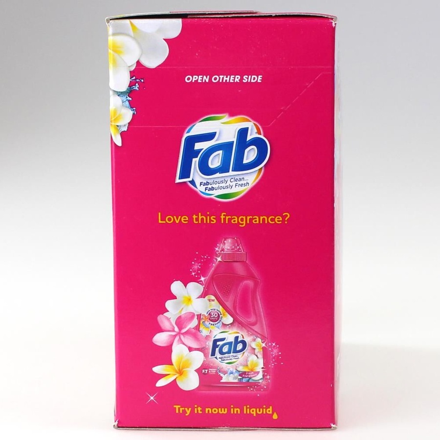 12PK Fab 1kg Laundry Powder Fresh Frangipani Front & Top Loader Stain Remover