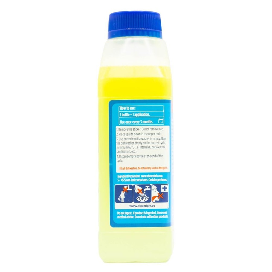 12PK Finish Dishwasher Cleaner Active Dishwashing Liquid Cleaner 250ml Lemon