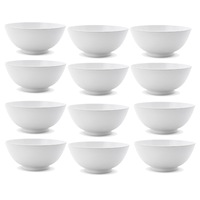 12PK Lemon & Lime 17.5cm Melamine Round Serving Bowl Salad Kitchen Tableware WHT