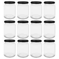 12PK Lemon Lime Verona 150ml Jars Kitchen Storage Canister Container Jar Clear