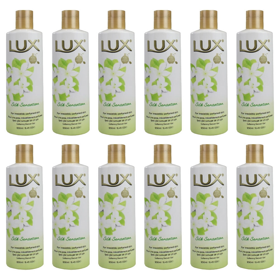 12PK Lux 250ml Shower Gel Bath/Shower Soap Liquid Body Cleanser Silk Sensation