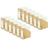 12PK Marbig School/Office Desk Magazine/Books Rack Holder/Organiser/Storage Grey