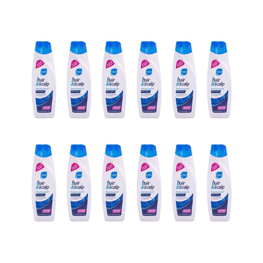 12PK Medipure Hair & Scalp Anti-Dandruff Shampoo 400ml Care For All Types