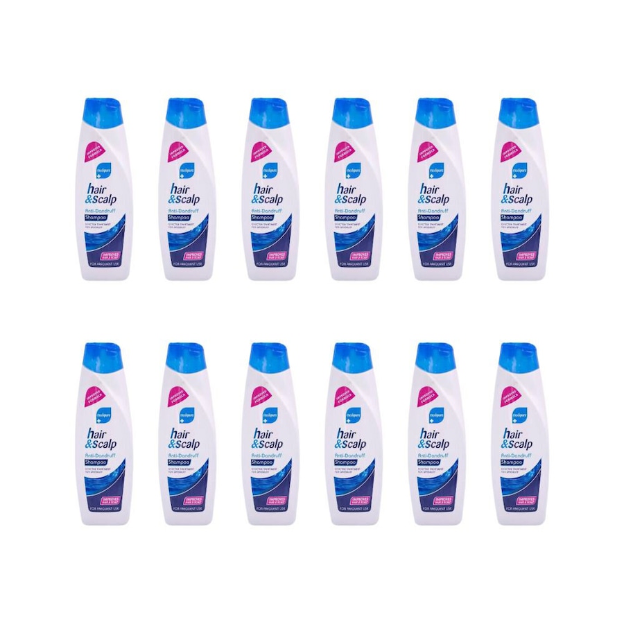 12PK Medipure Hair & Scalp Anti-Dandruff Shampoo 400ml Care For All Types