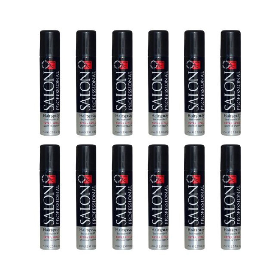 12PK Minuet Salon Professional Spray Extra Hold 75ml For All Hair Types