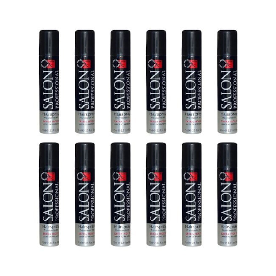 12PK Minuet Salon Professional Spray Extra Hold 75ml For All Hair Types