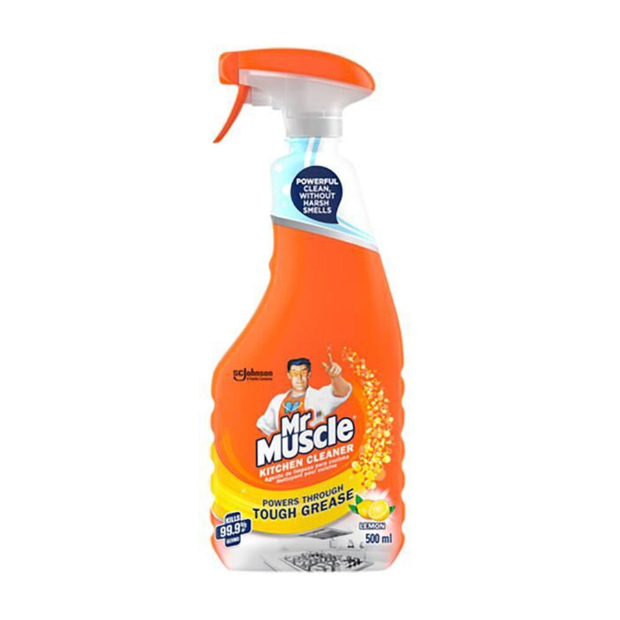 12PK Mr. Muscle Spray Kitchen Cleaner Disinfectant Grease Remover 500ml Lemon
