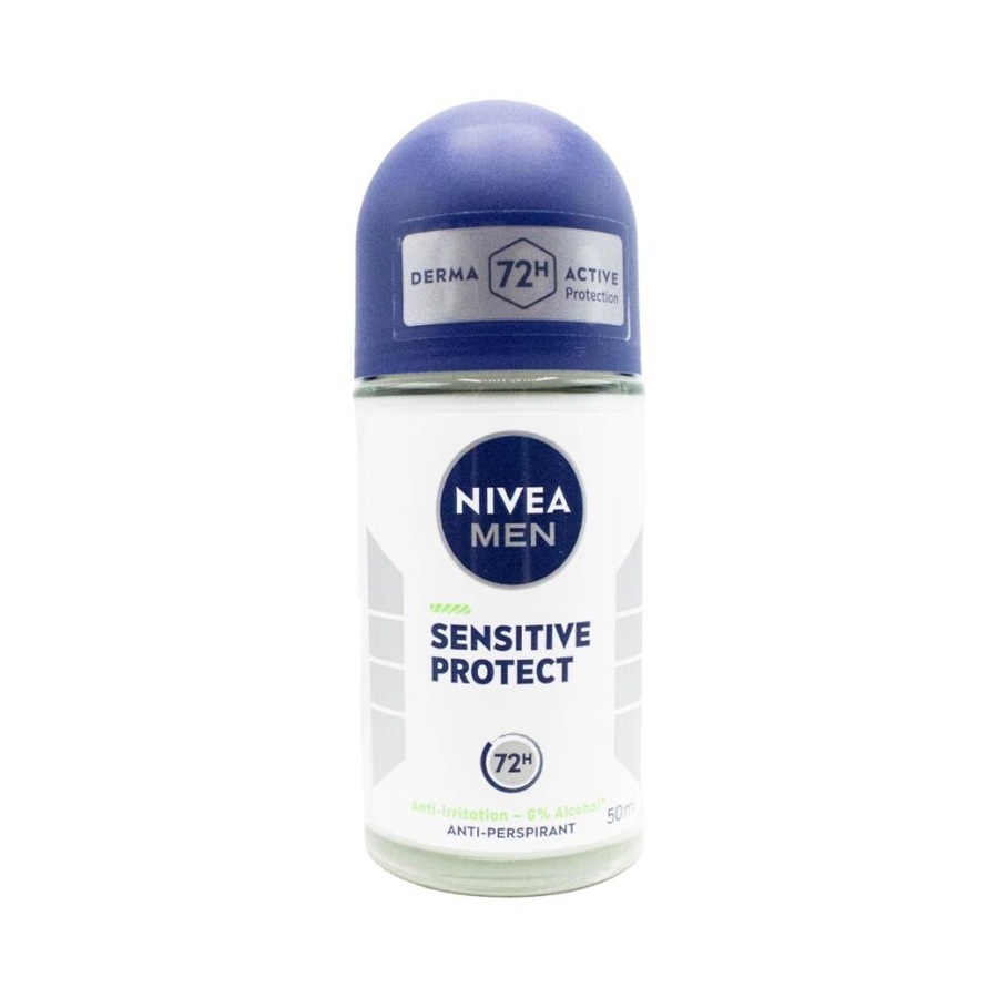 12PK Nivea Men Sensitive Protect Anti-Perspirant Roll-On Deoderant 72 Hr 50ml