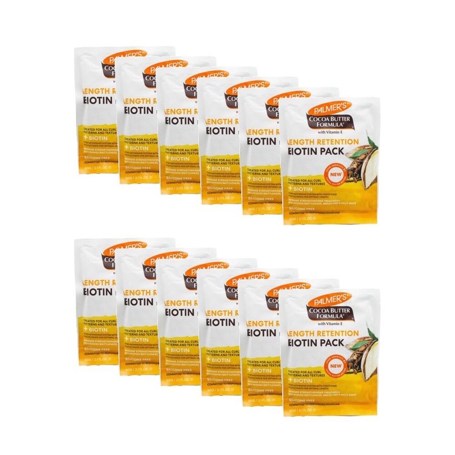 12PK Palmers Hair Treatment Length Retention Biotin Cocoa Butter No Silicone 60g