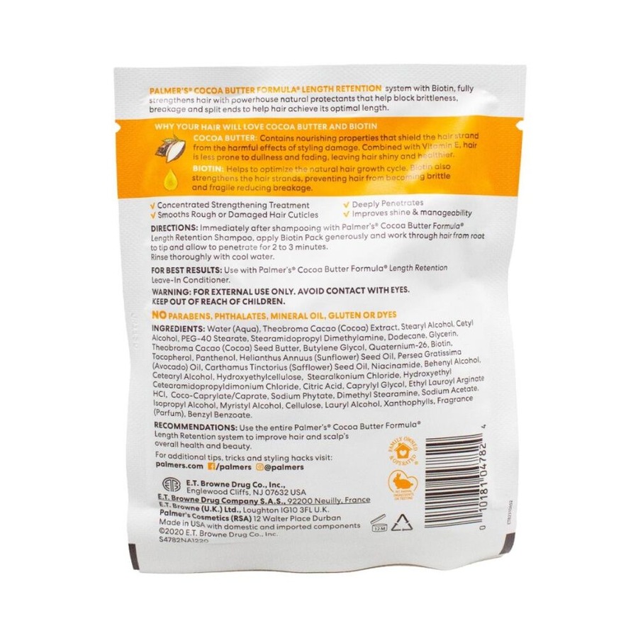 12PK Palmers Hair Treatment Length Retention Biotin Cocoa Butter No Silicone 60g
