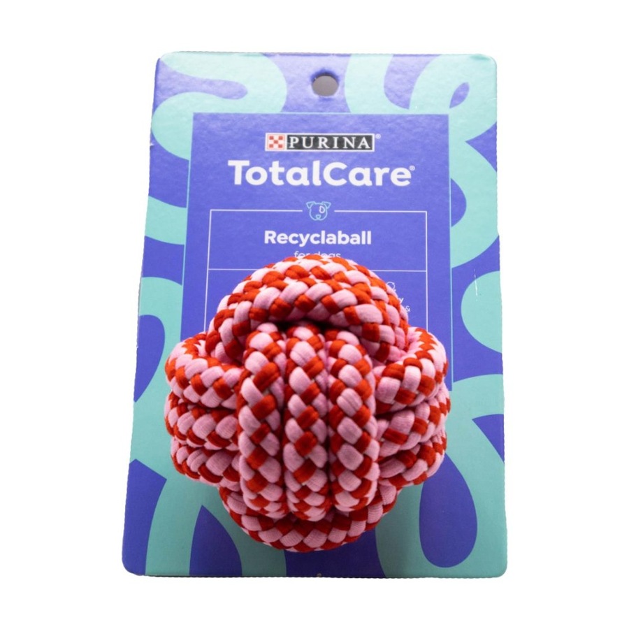 12PK Purina Total Care Round Recyclaball Dog Throwing Toy Assorted