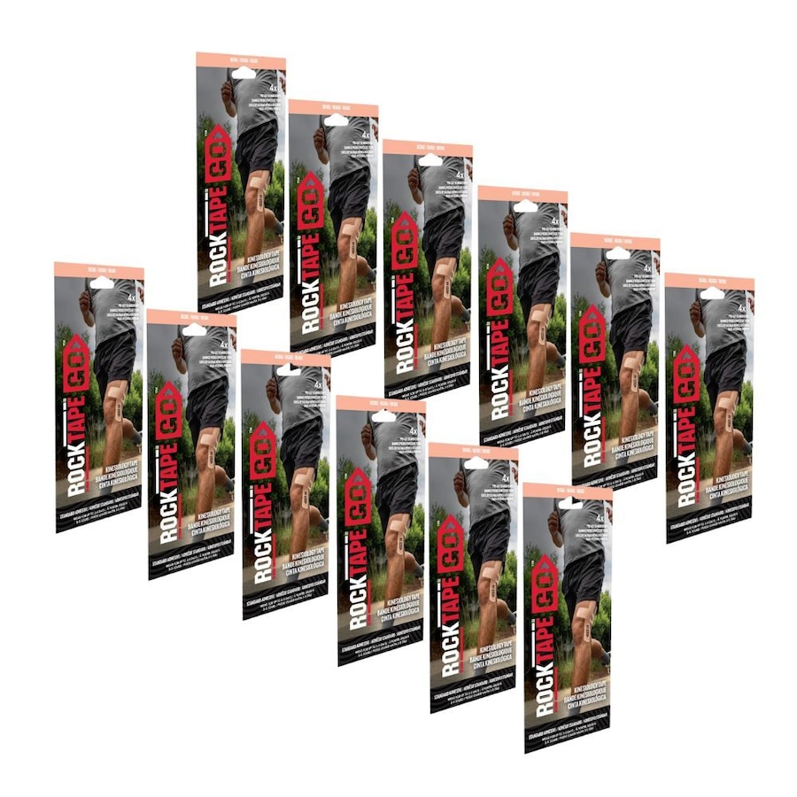 12PK Rocktape Go Fast Pack Kinesiology Adhesive Training Tape Support Beige