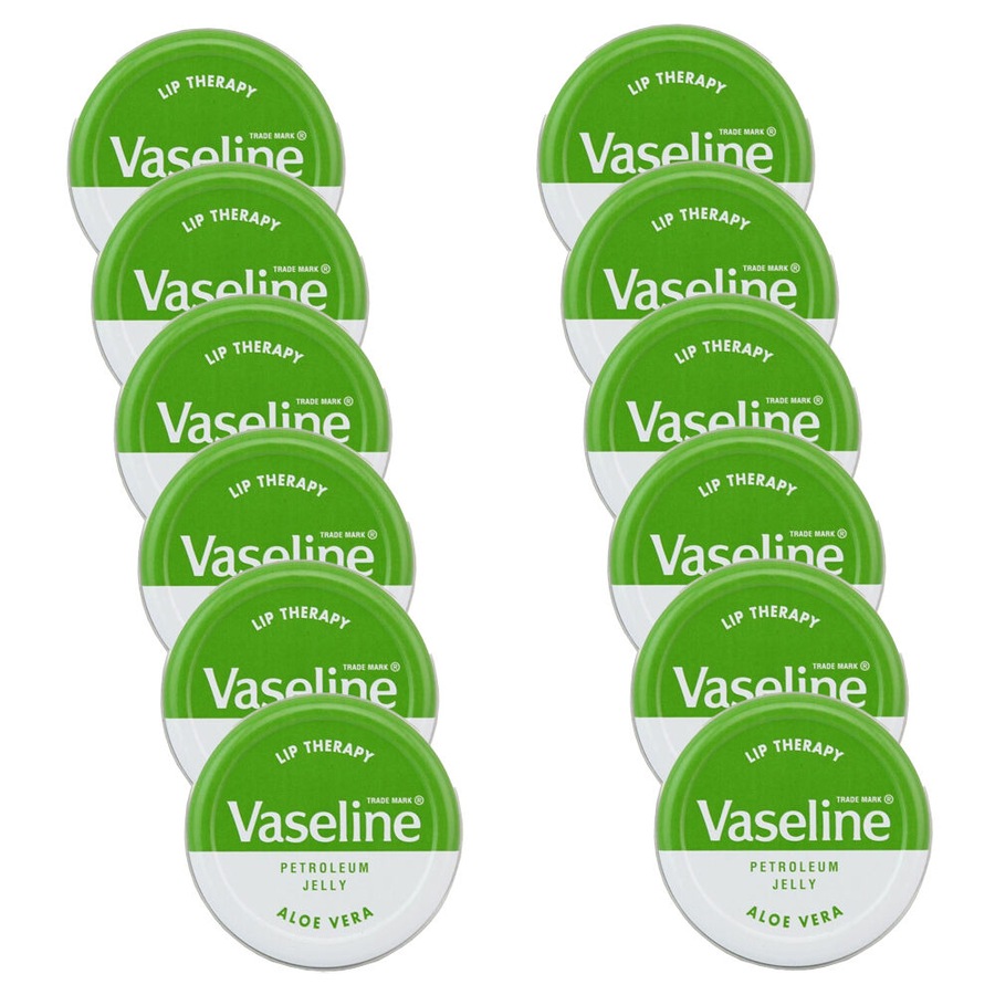 12PK Vaseline Lip Therapy Petroleum Moisturising Jelly Balm 20g Aloe Vera