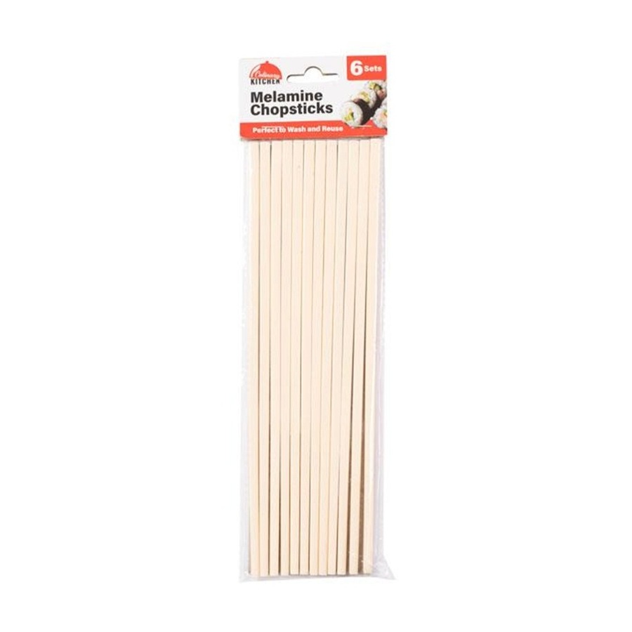 12x 12pc Braz Reusable Washable Melamine Chopsticks Kitchen Dining Utensils 24cm