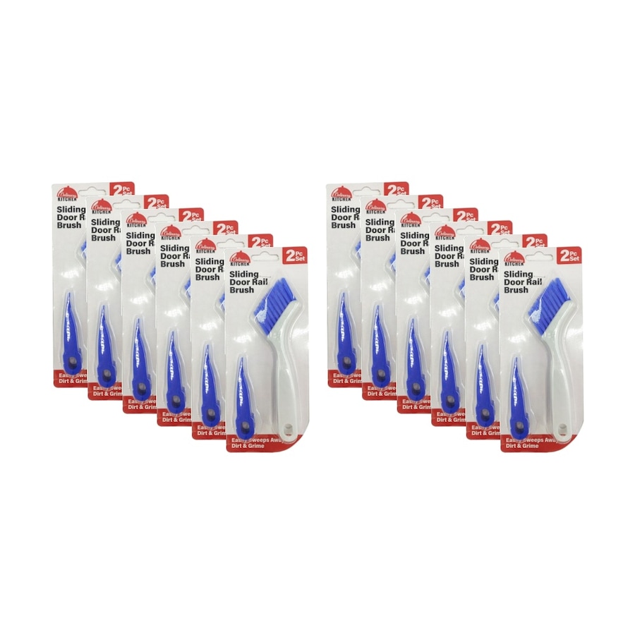 12x 2pc Braz Sliding Door Track Rail Cleaner Brush Set Large & Small