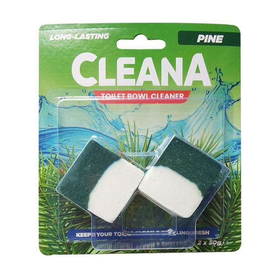 12x 2pc Cleana Toilet Bowl Cleaning Cubes Odor Remover 50g Ocean/Pine Assorted