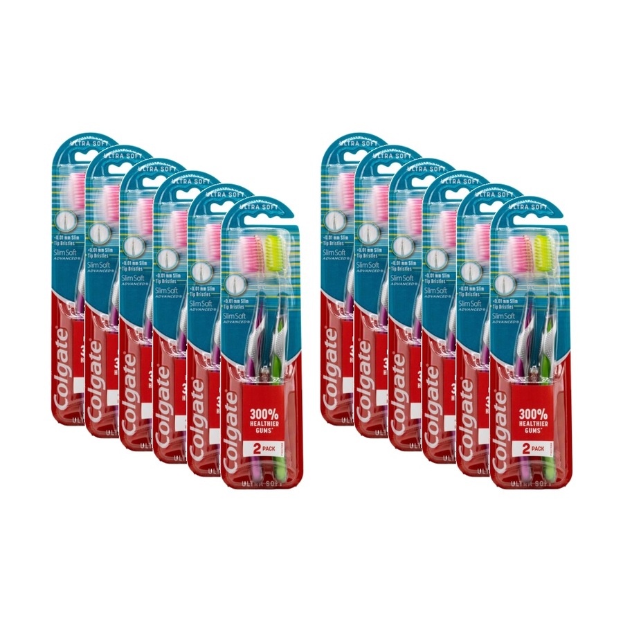Buy 12x 2pc Colgate Slim Soft Advanced Ultra Sensitive Gums ...