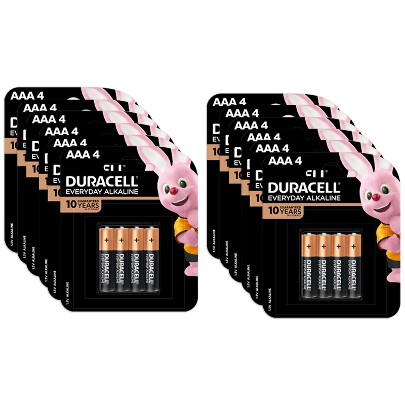 Buy 12x 4pc Duracell Everyday Aaa Size Alkaline Battery Pack Single Use Batteries Mydeal 1417