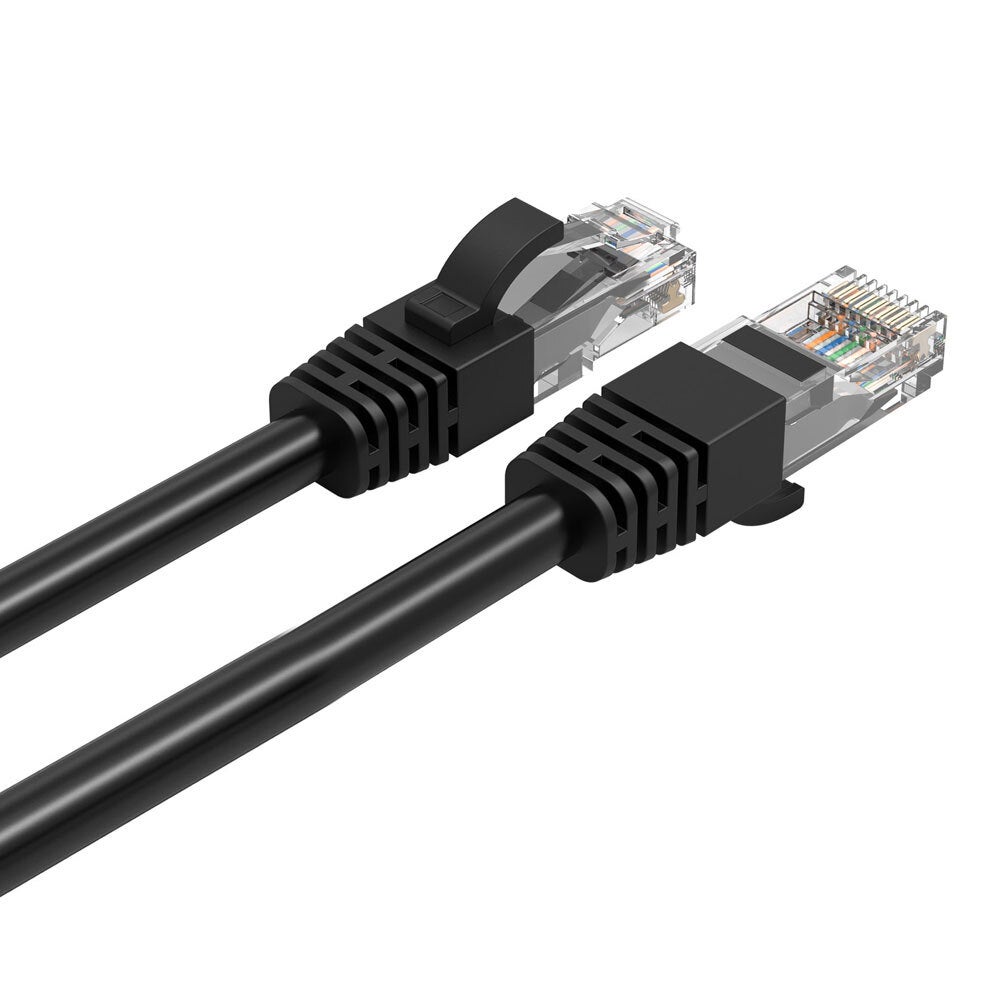 12x Cruxtec 2m CAT6/RJ45 Network Lead Cable LAN Ethernet Internet Router Cord BK