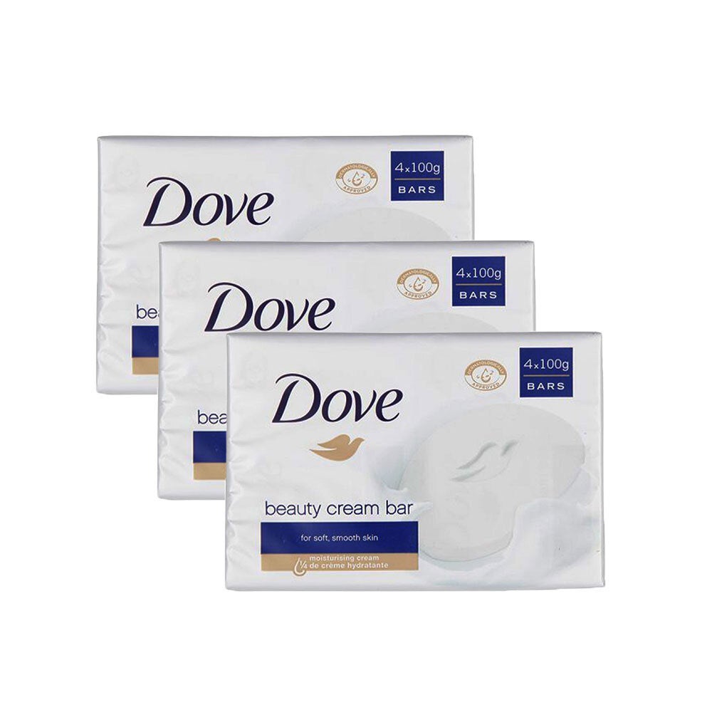 12x Dove 100g Beauty Cream Soap Bars Body/Face/Hands/Skin Washing/Moisturising