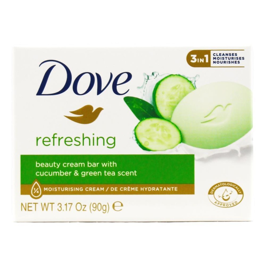 12x Dove 90g Soap Beauty Cream Bar Bath Body Wash w/ Cucumber & Green Tea Scent