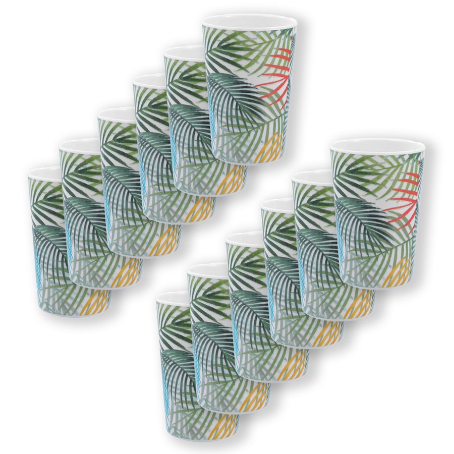 12x Lemon & Lime Summer Dine 300ml Melamine Tumbler Water/Juice Drink Party Cup