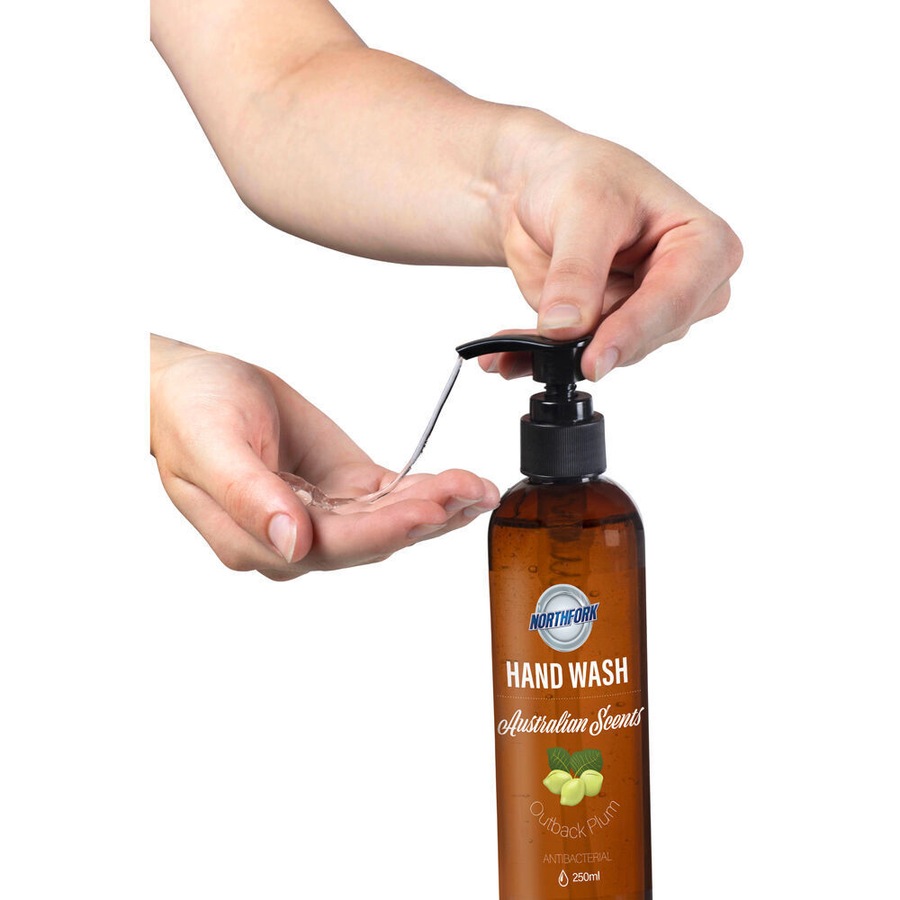 12x Northfork Gentle Hand Cleaner Liquid Hand Wash Soap Outback Plum 250ml