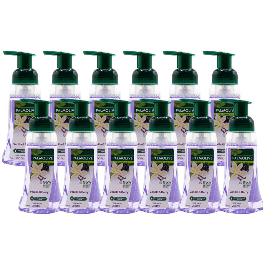 12x Palmolive 250ml Foaming Hand Wash Soap Nourishing Vanilla & Wild Berries