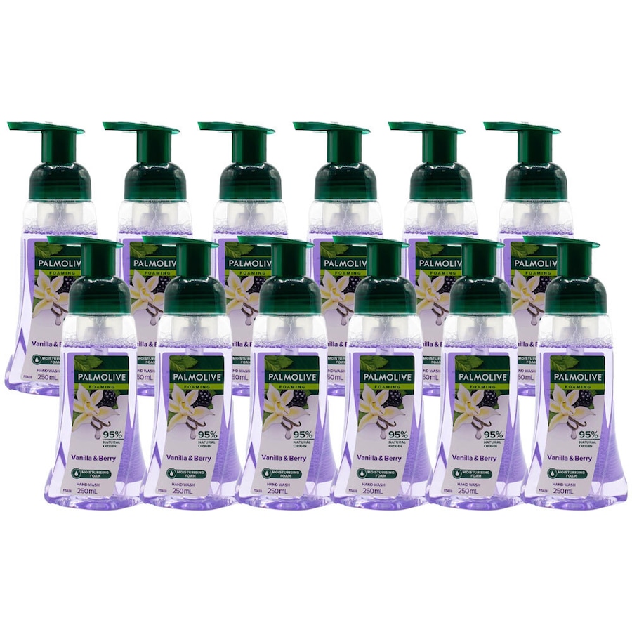 12x Palmolive 250ml Foaming Hand Wash Soap Nourishing Vanilla & Wild Berries