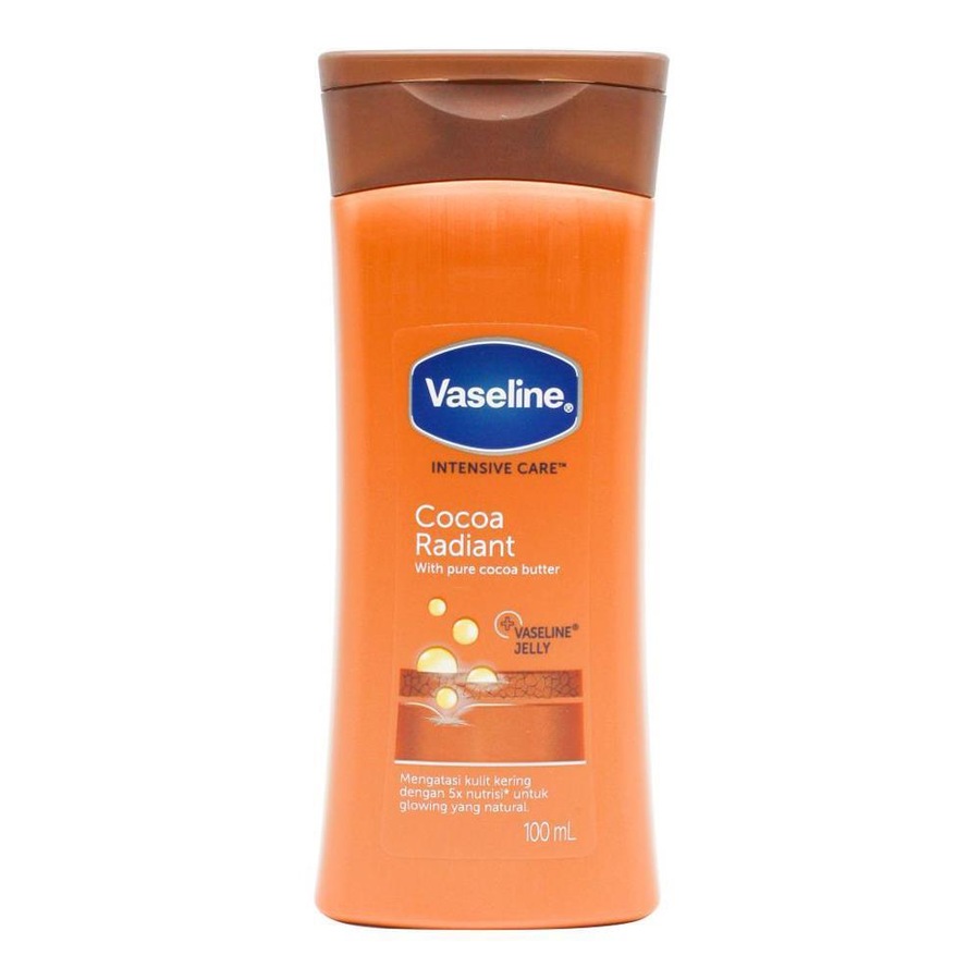 12x Vaseline 100ml Intensive Care Cream Cocoa Radiant Nourishing Body Lotion