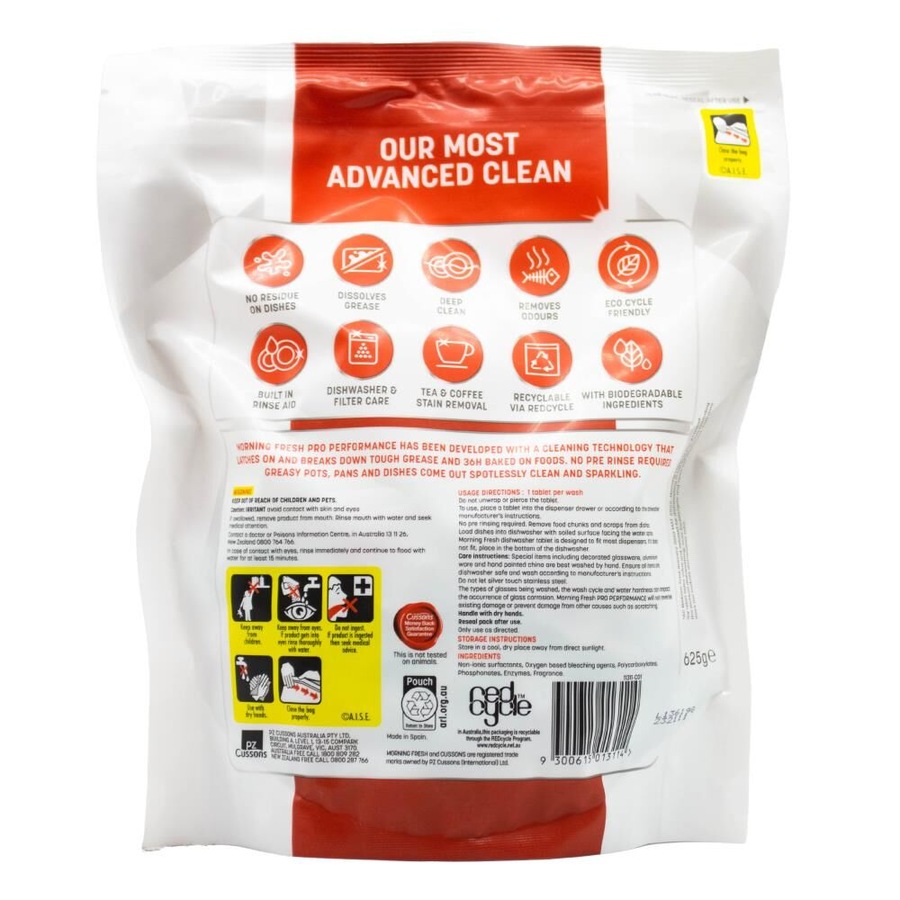 132pc Morning Fresh Dishwasher Tablets Pro Performance Cleaner Soap Lemon