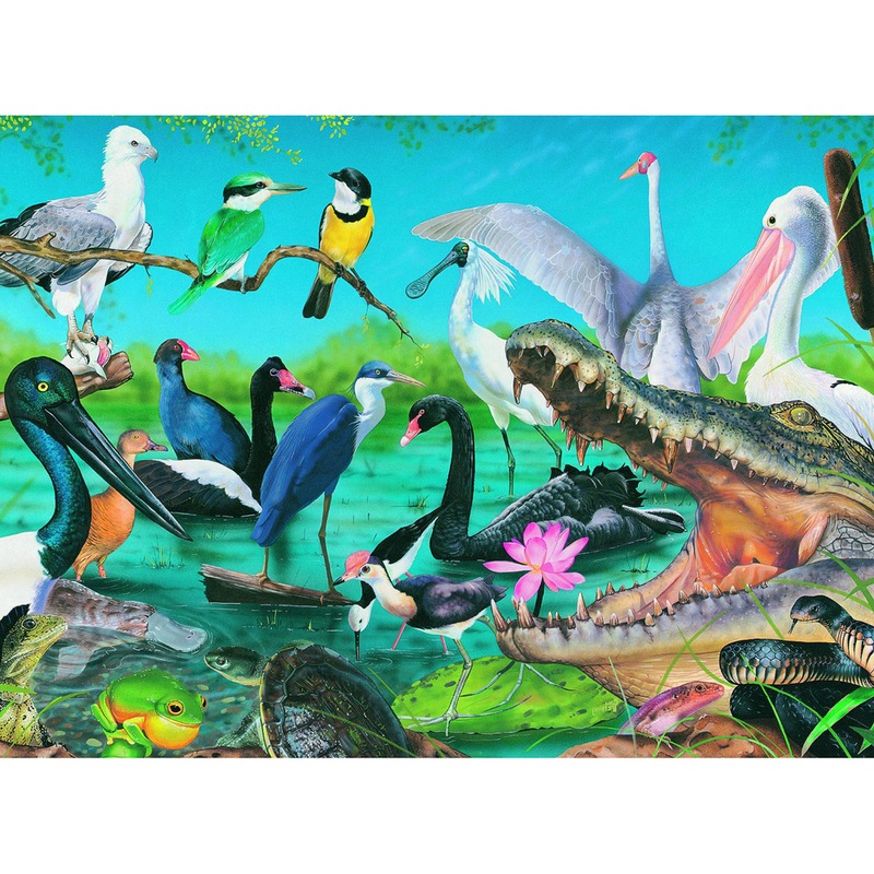 Buy 150pc Blue Opal Wild Aust Wetlands & Marshes Jigsaw Puzzle ...