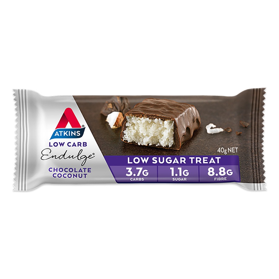 15pc Atkins Low Carb/Sugar 40g Endulge Protein Bar Diet Snack Chocolate Coconut