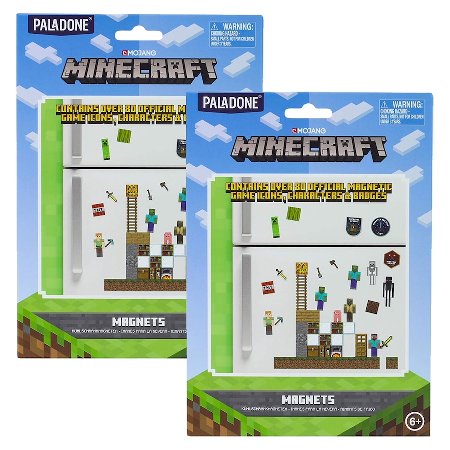 160pc Minecraft Build A Level Fridge/Whiteboard Magnets Kids/Childrens Toy 3+