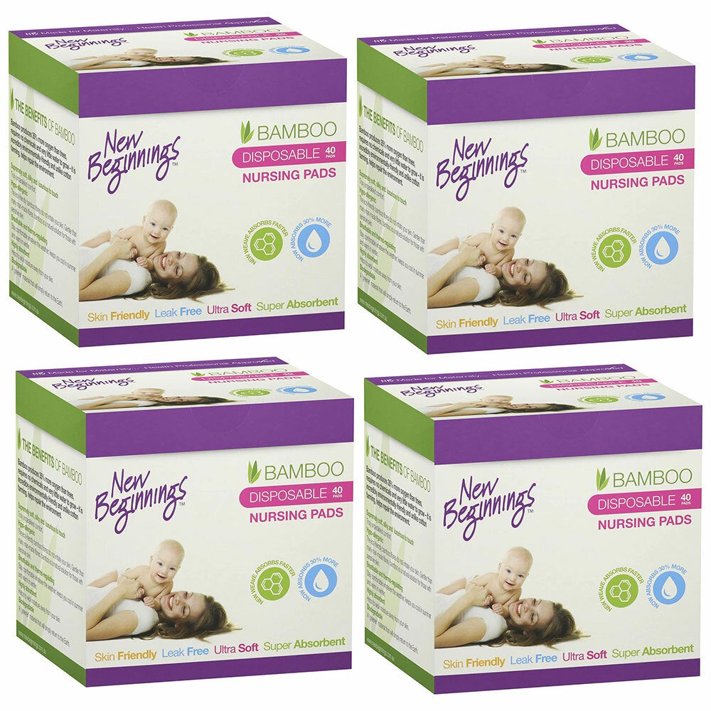 160pc New Beginnings Ultra-Soft/Leak-Proof Disposable Nursing Pads f/ Mothers