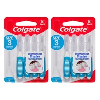 2x 8PK Colgate Interdental Brush Floss Size 3 Teeth Cleaning Toothbrush Oral Care