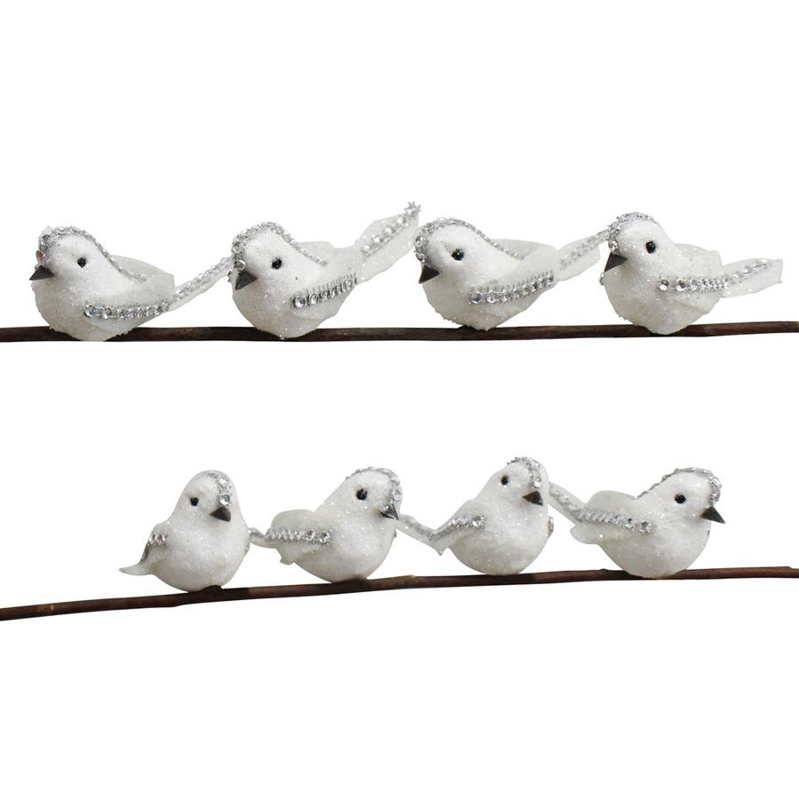 16pc LVD Clip Birds Duchess Home/Living Room Xmas Tree Ornament Decor 9cm